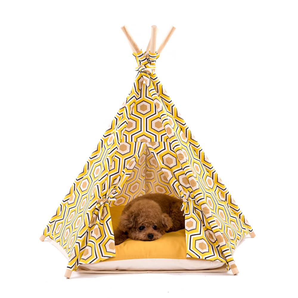 Huts and Bay_Teepee tent_Geometry Yellow